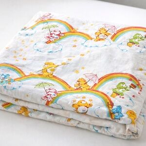 Vintage 1983 Care Bears Twin Sheet Set  – Flat + Fitted